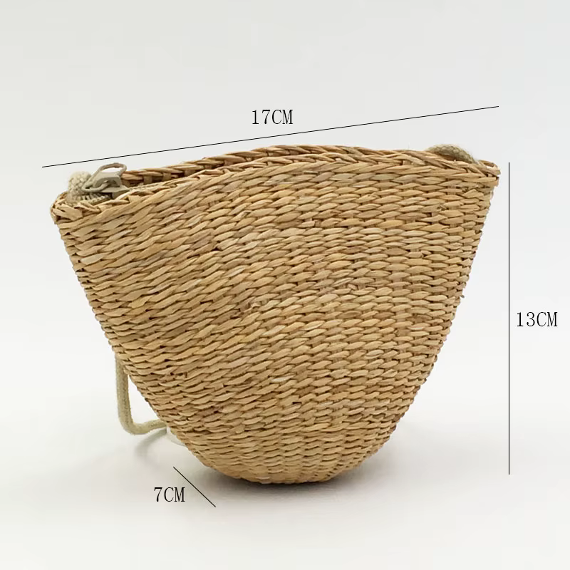 Mini sac tissé en rotin pour femmes