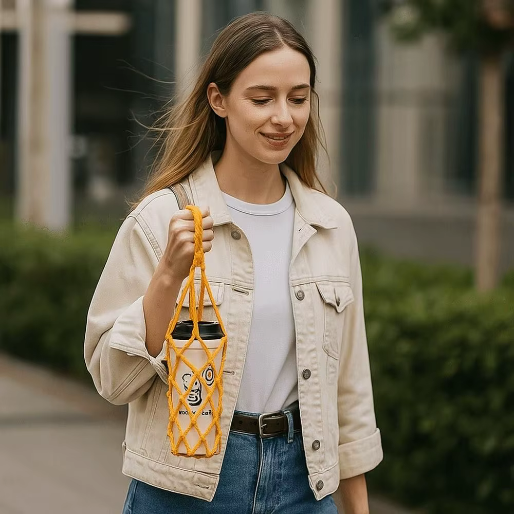 Sac en maille tissé à la main portable