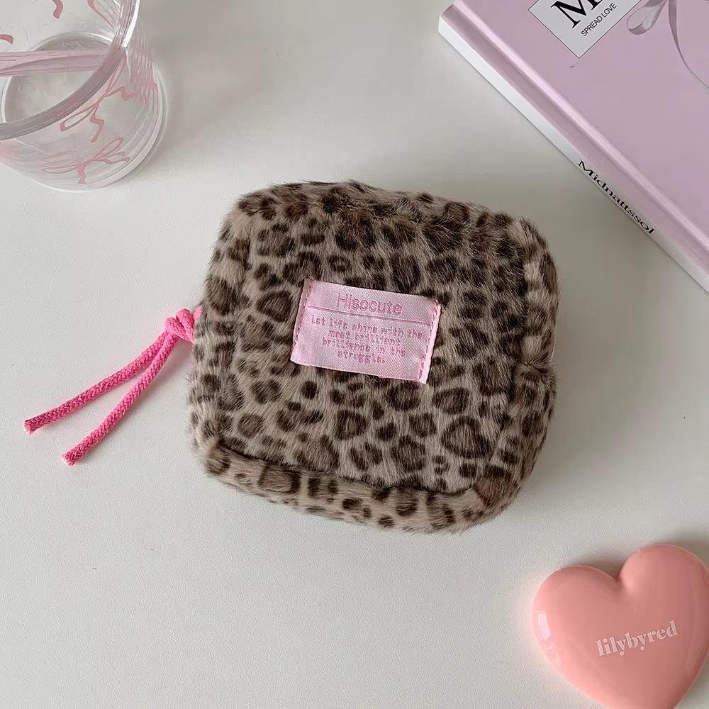 Pochette de maquillage Portable imprimé léopard