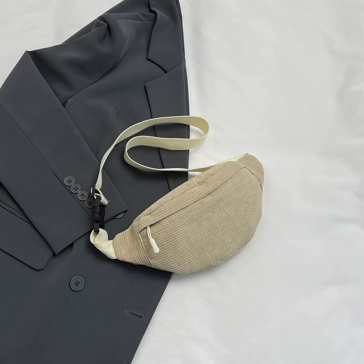 Sacs de ceinture en velours côtelé décontractés pour femmes