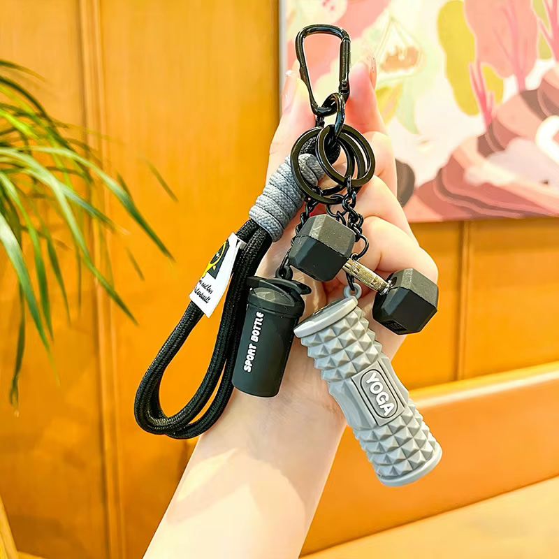 Mini porte-clés haltères détachables pour femme