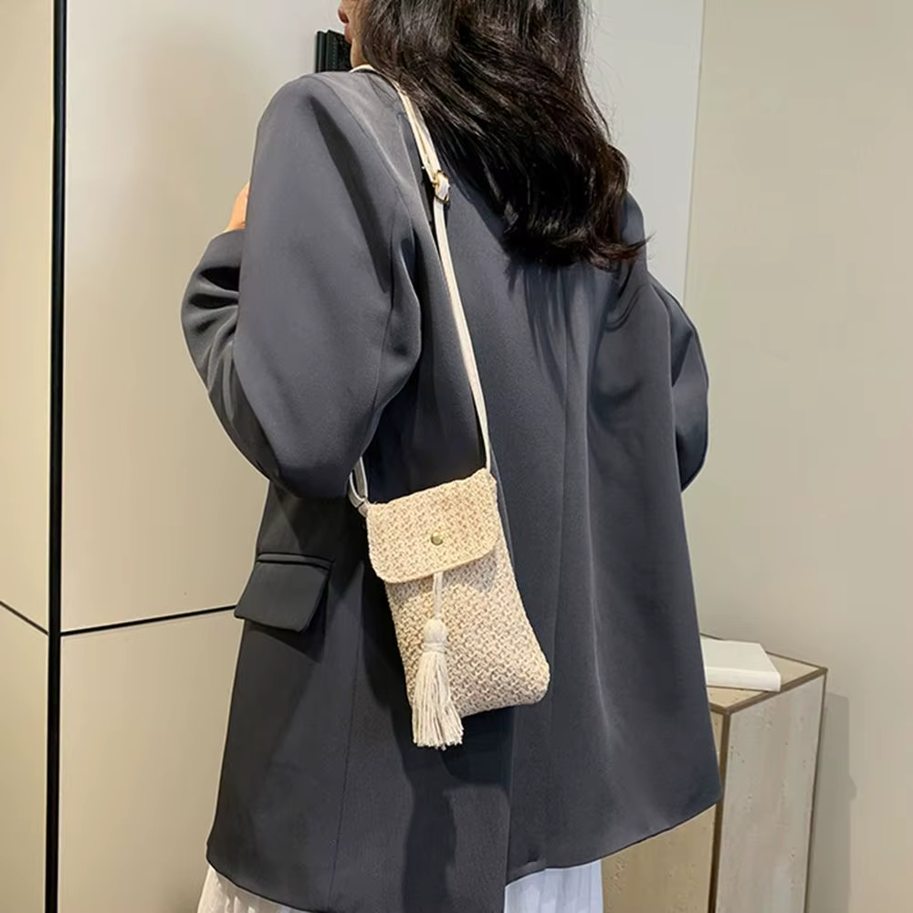 Sac à main en paille tressée tendance