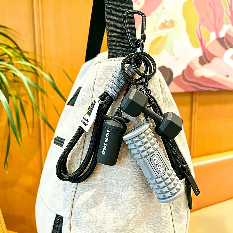 Mini porte-clés haltères détachables pour femme
