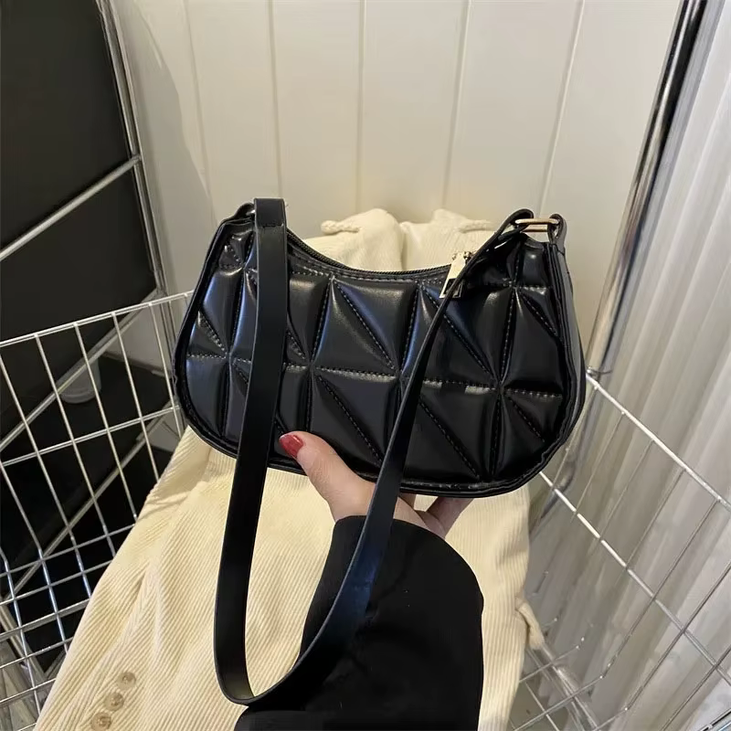 Sac à bandoulière en cuir PU noir