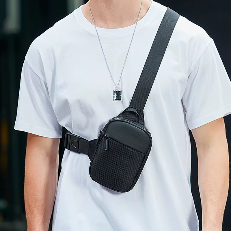 Mini sac de poitrine en nylon imperméable pour hommes et femmes