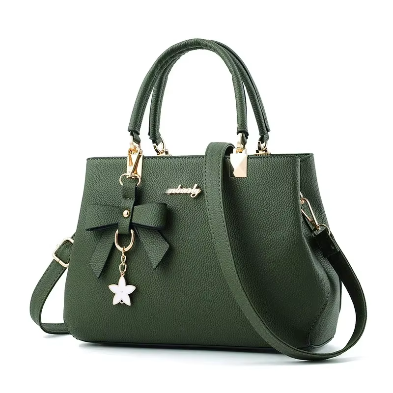 Femmes sacs de messager avec pendentif fleur bureau dames mode fourre-tout sac à main pur pour femme nouveaux