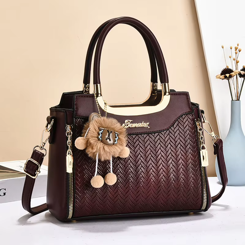 Luxueux sac à bandoulière tissé de grande capacité pour femmes