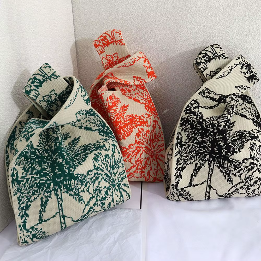 Mini sac à main en tricot fait à la main pour femmes