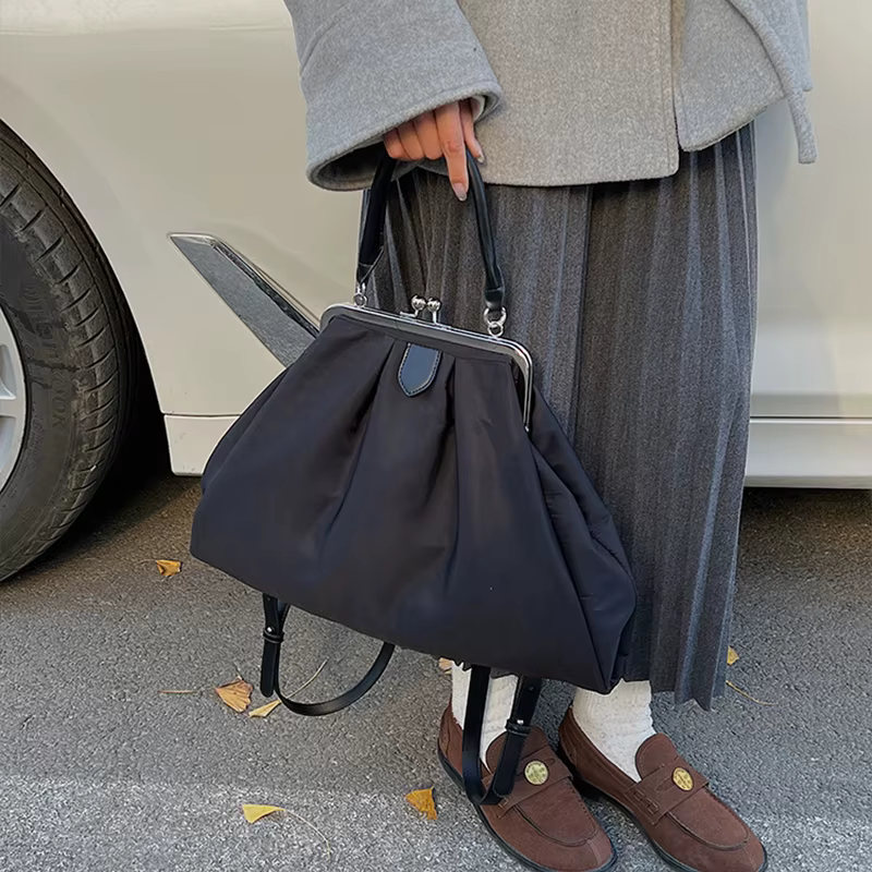 Sac à bandoulière plissé pour femme