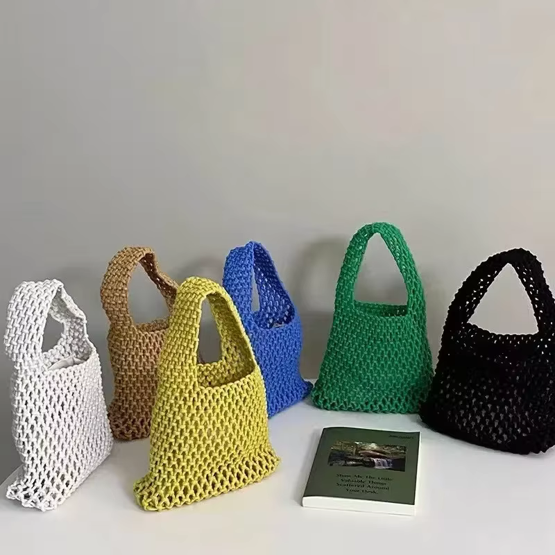 Sac fourre-tout d'été tissé à la main ogo Crochet