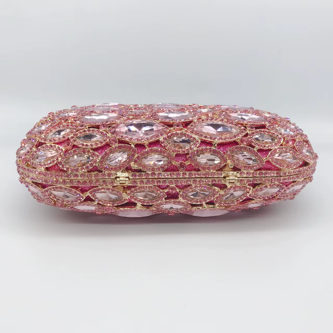 Sac de dîner en métal et diamant pour robe de Banquet