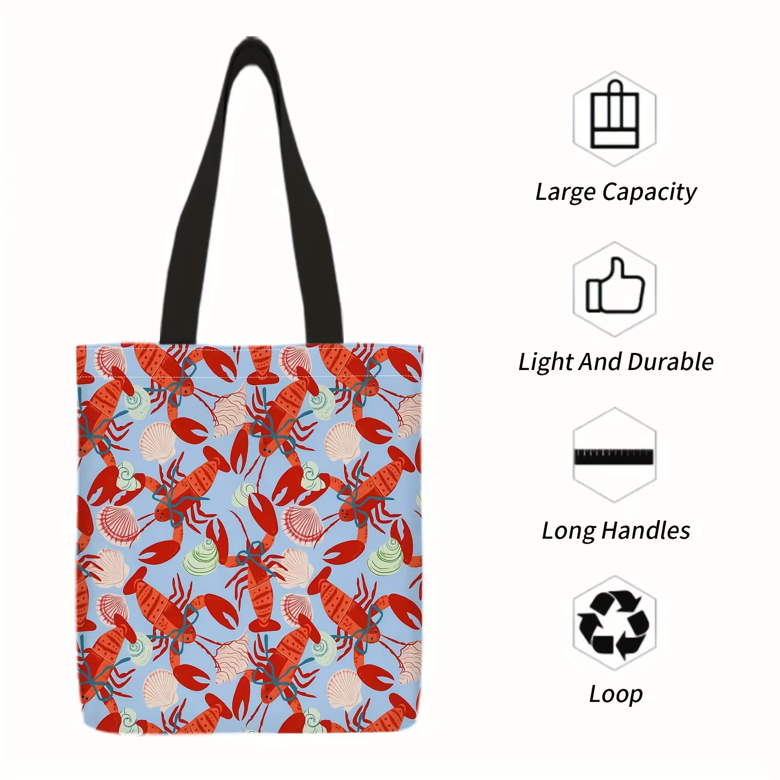 Sac fourre-tout imprimé coquille de homard