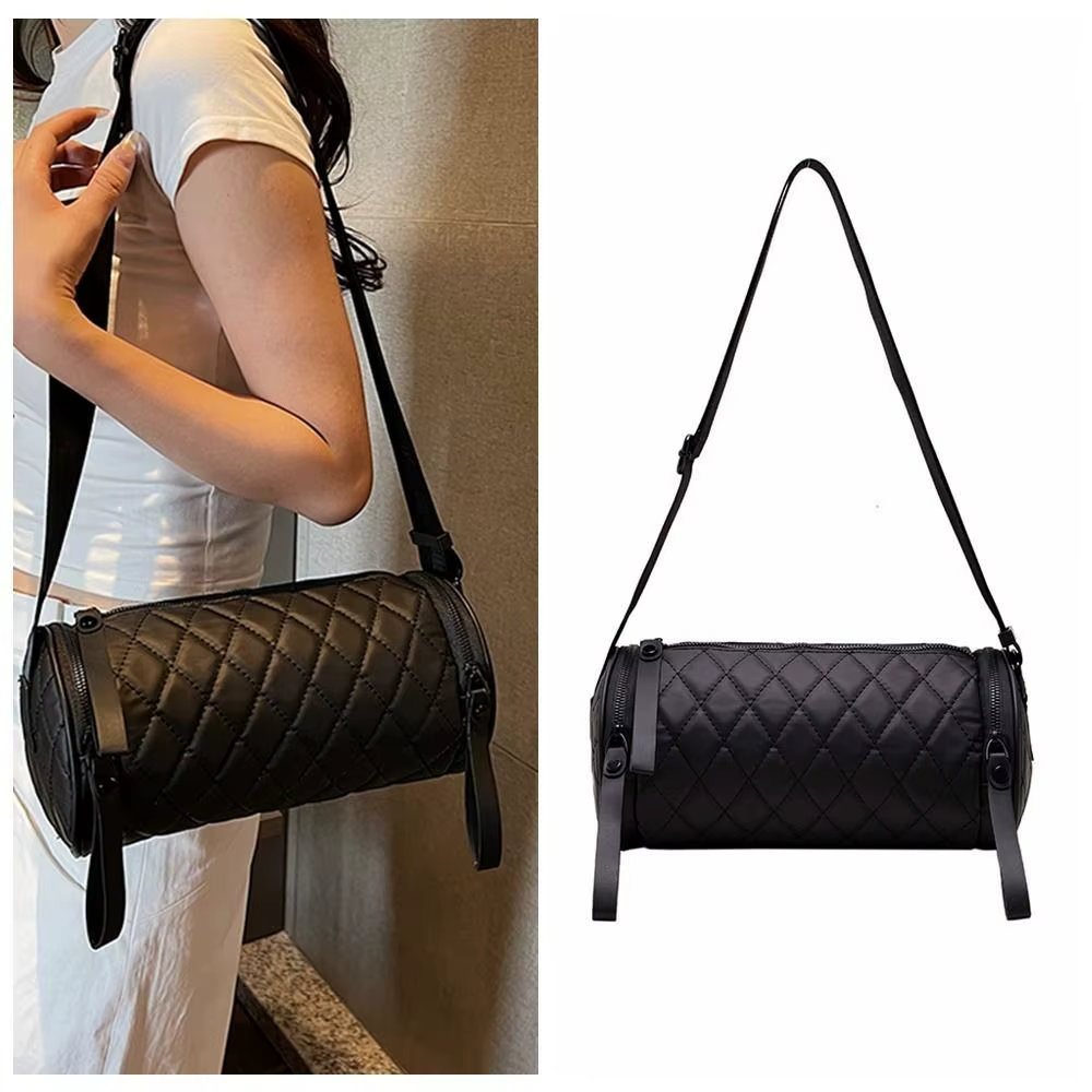 Sac Cylindrique Simple Couleur Unie