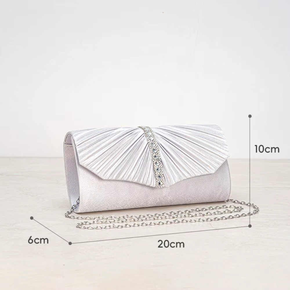 Pochette élégante en polyester doré