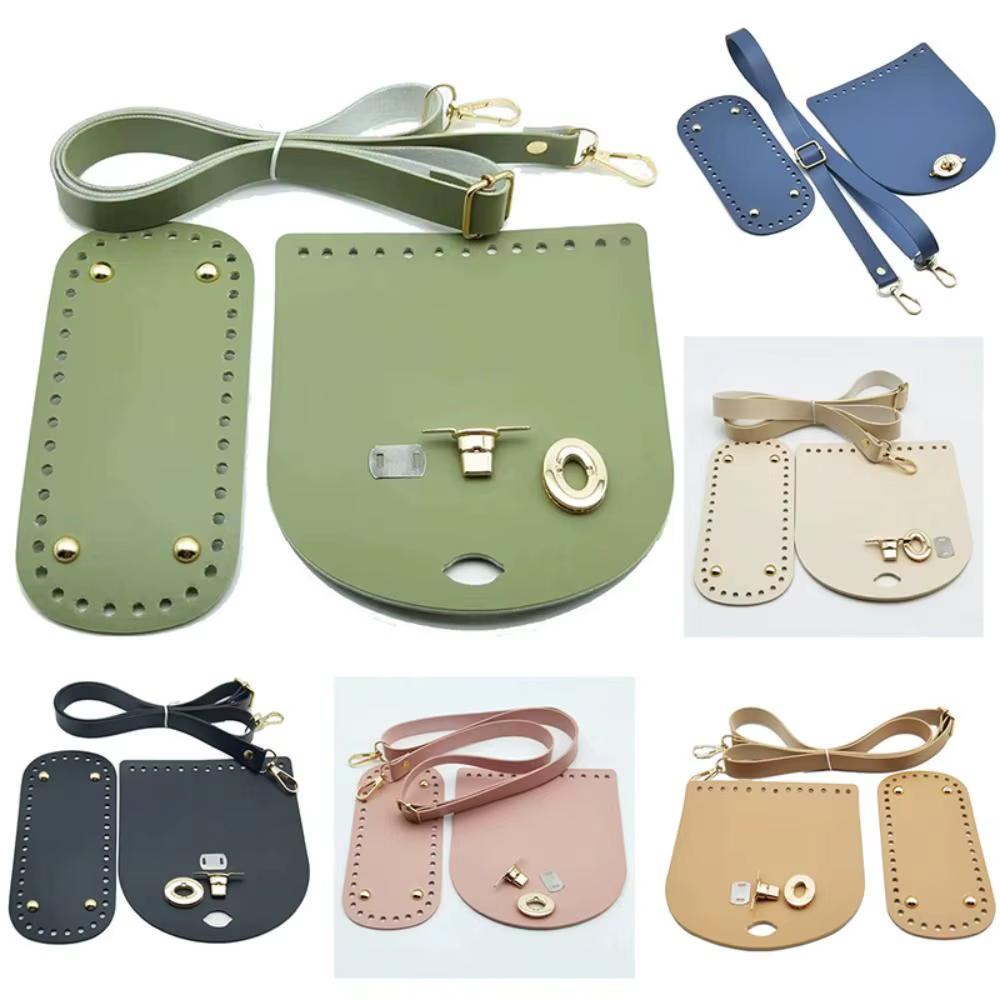 Ensemble de sac à main tissé à la main avec sangle en cuir