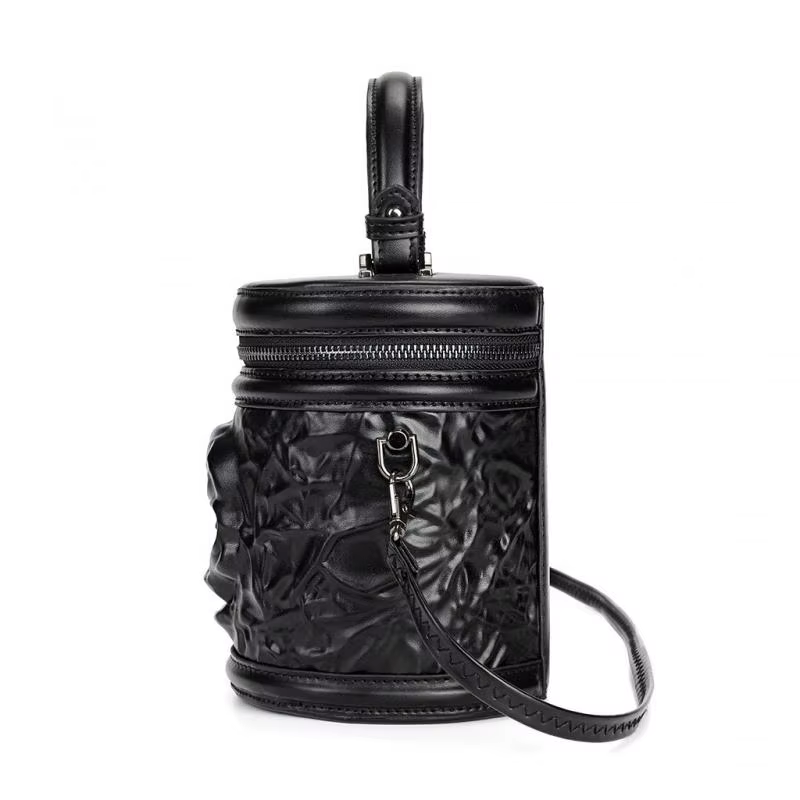Sac à bandoulière squelette gothique Punk Vintage en cuir PU