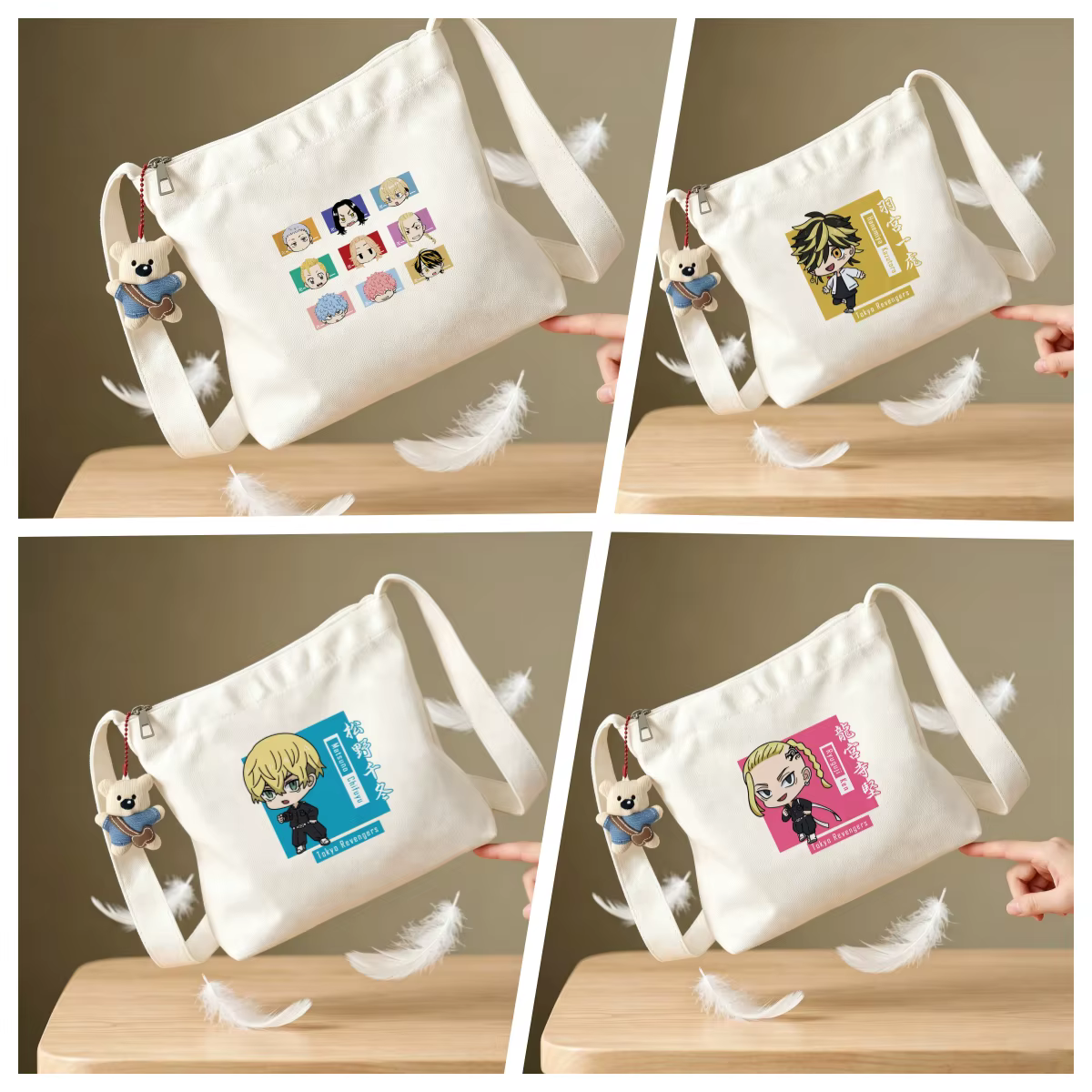Sac en toile imprimé Kawaii Tokyo Revengers