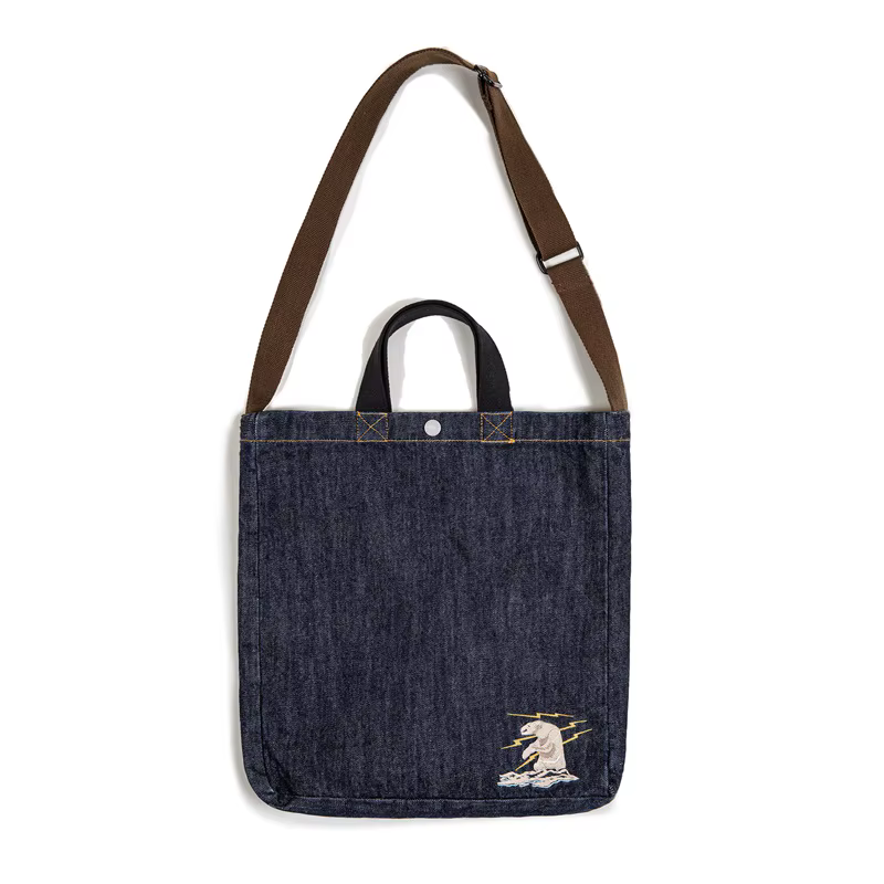 Maden unisexe rétro 14oz Denim sacs simple épaule