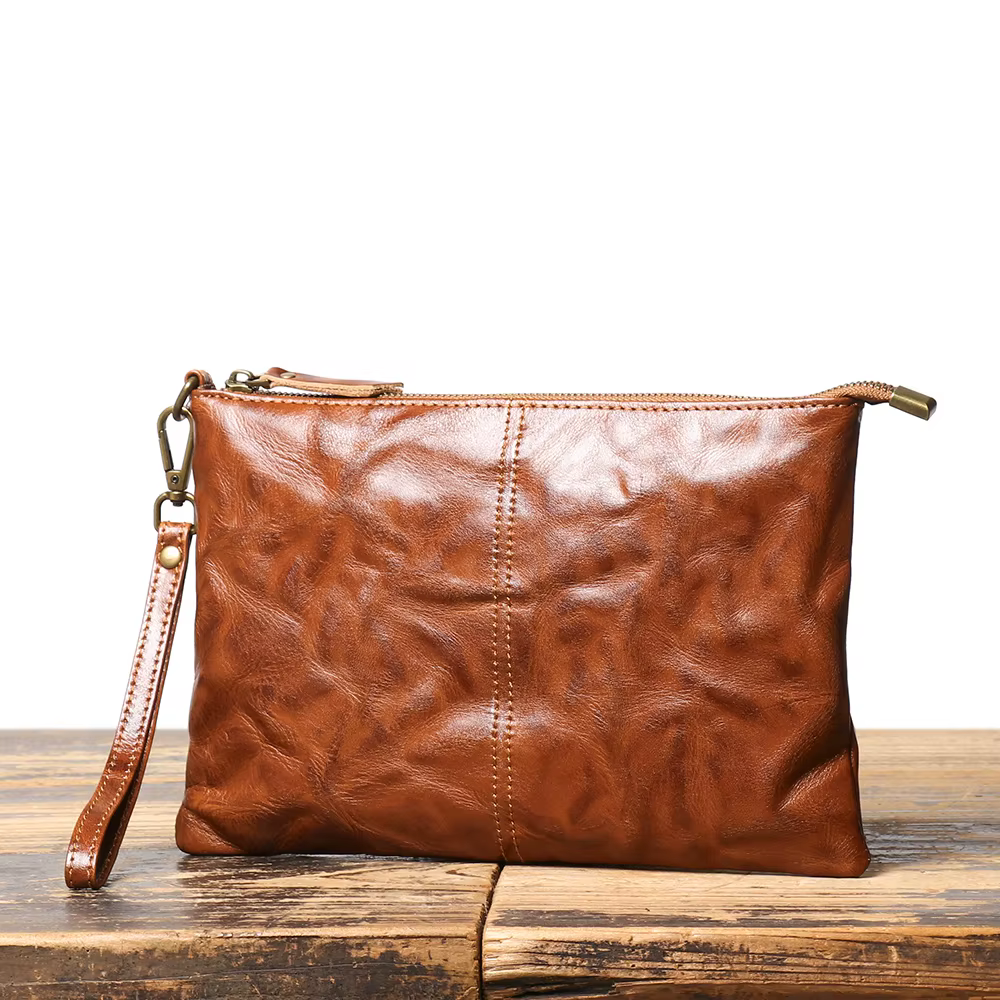 ROOG Portefeuille pochette en cuir vintage intemporel