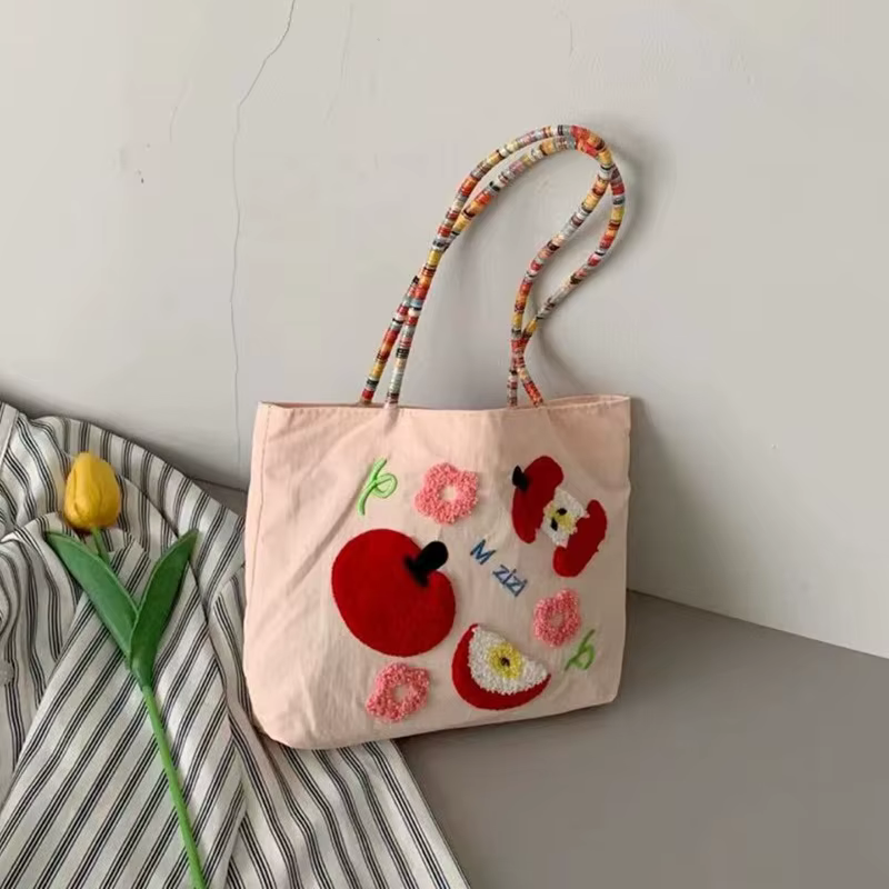 Petit sac fourre-tout brodé Apple pour les essentiels du travail