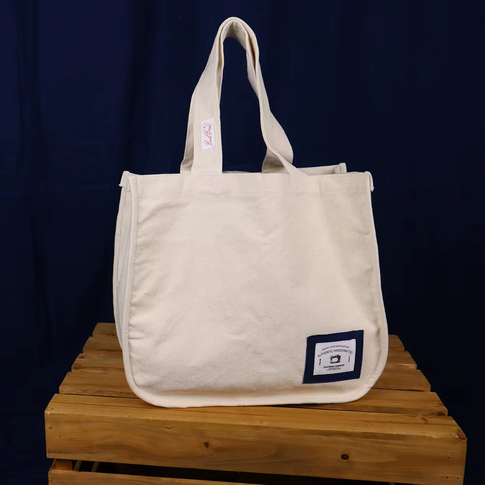 Style Vintage japonais toile fourre-tout hommes femmes Sac Shopping Sac à main coton épais compartiment stockage Eco Sac Shopper sacs à bandoulière
