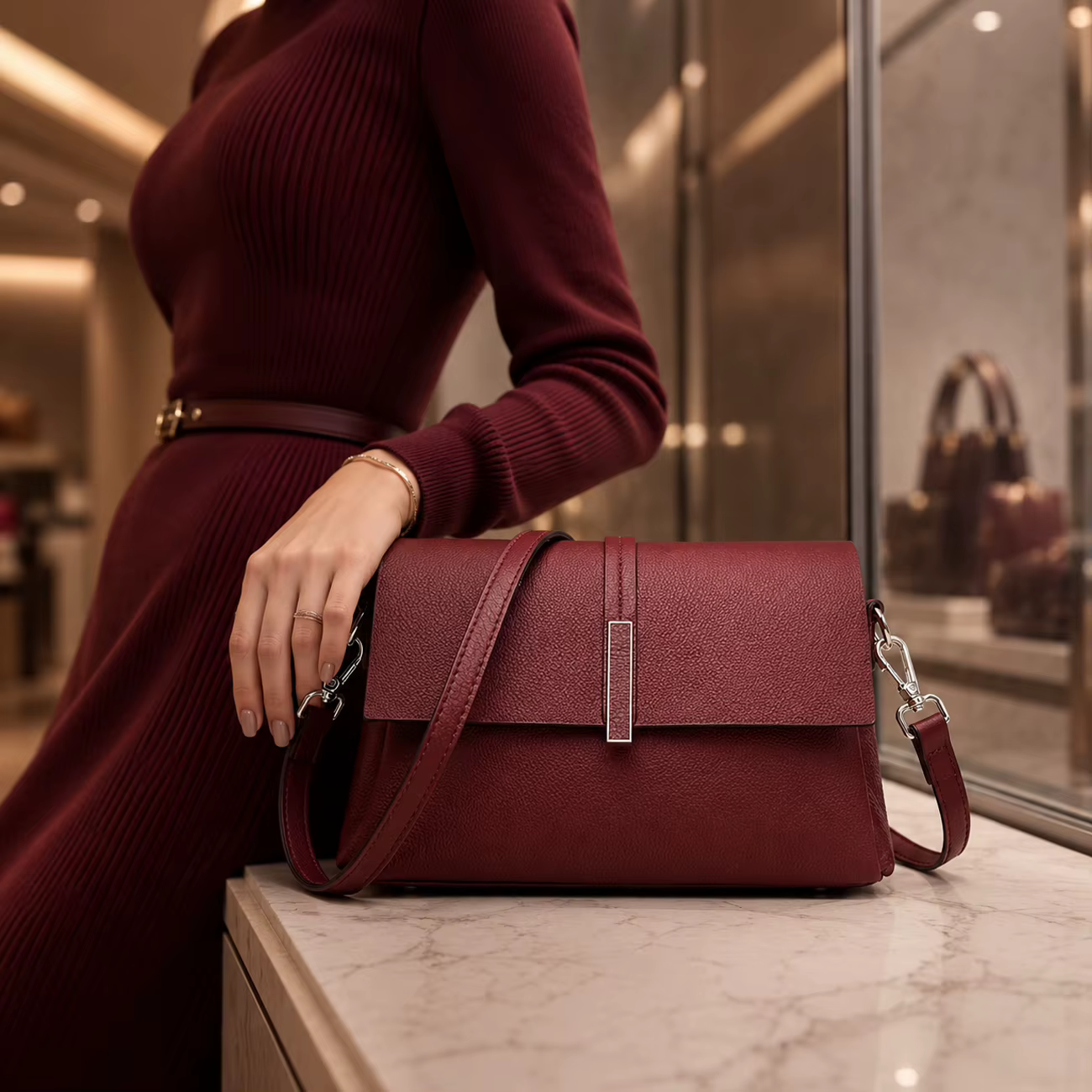Sac à main en cuir véritable de qualité supérieure pour femmes