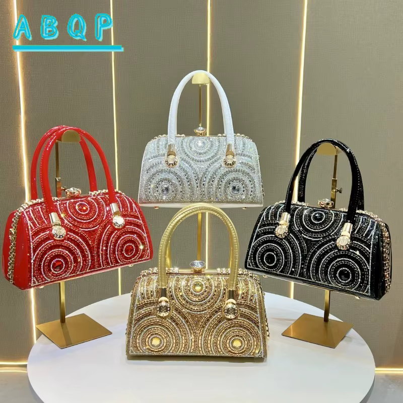 Nouveau Sac de Soirée de Luxe Incrusté de Diamants Scintillants
