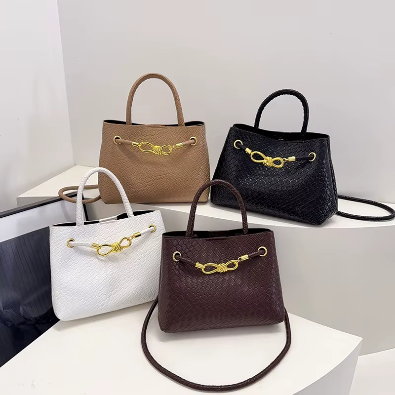 Sac fourre-tout élégant pour femme 2026 – Sac à main de banlieue de luxe à motif tissé