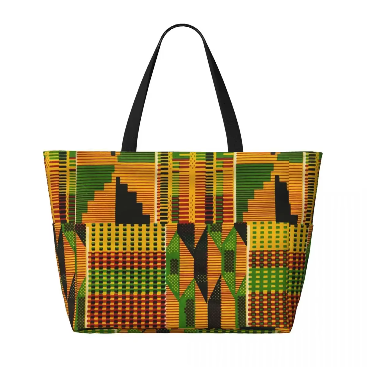 Sac fourre-tout personnalisé en tissu Kente africain pour femmes