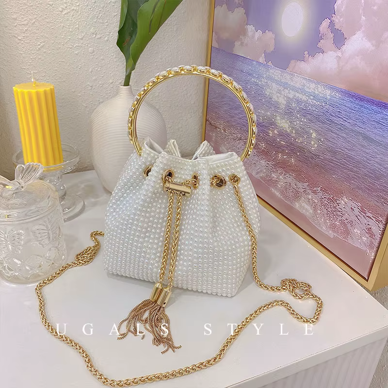 Sac seau diamant en Satin pour femmes