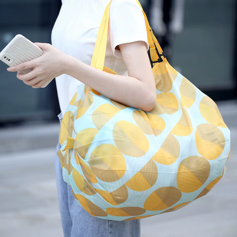 Sac de courses pliant de grande capacité et sac à roulettes à ressort portatif pour les achats de supermarché en accordéon japonais