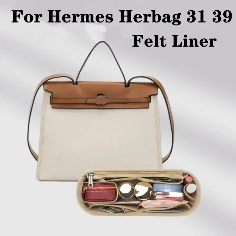 Sac à main en feutre pour Hermès Herbag 31 39