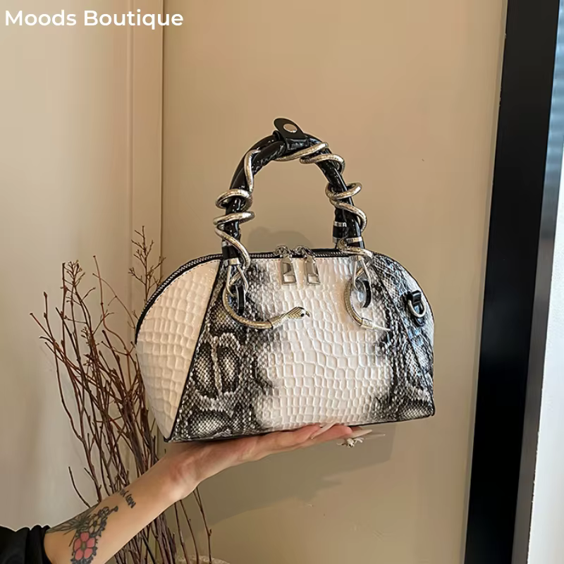 Sac de luxe femme sacs à poignée supérieure 2024 MOODS-Sac à bandoulière motif crocodile