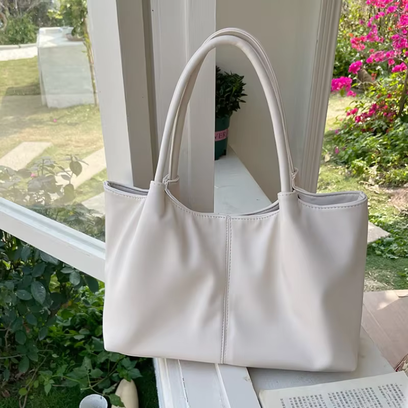 Sac à bandoulière blanc Simple en cuir PU pour femmes