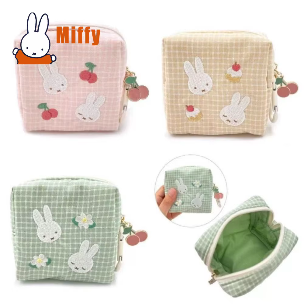 Pochette carrée à fermeture éclair Kawaii Miffy