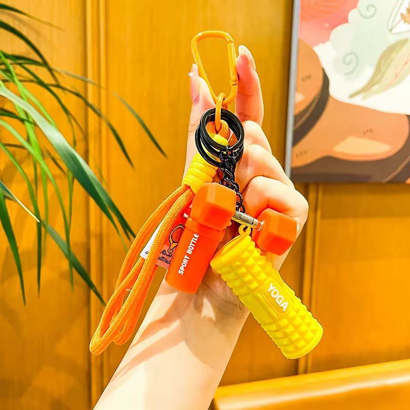 Mini porte-clés haltères détachables pour femme