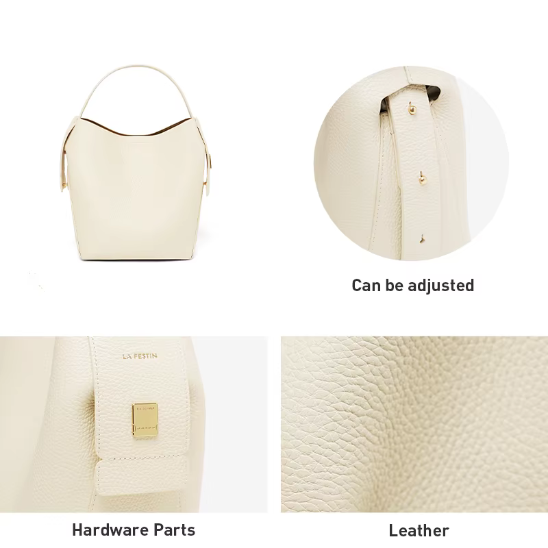 LA FESTIN marque originale en cuir véritable dames sac à main épaule sac à bandoulière Portable sac seau femme sacs femmes sac