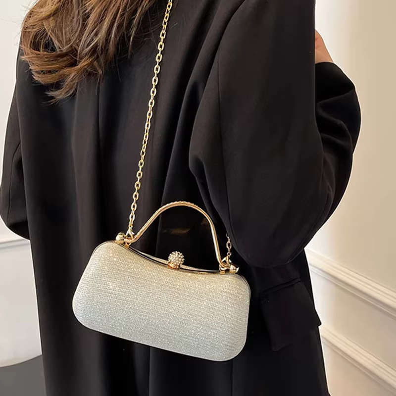 Sac de soirée à chaîne pour femme - Sac à bandoulière élégant