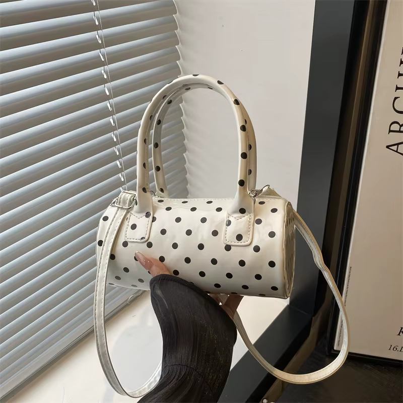 Sac bandoulière simple à pois