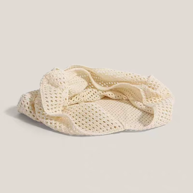 Sacs à bandoulière tissés ajourés grande capacité, sacs sous le bras en tricot, sacs fourre-tout en crochet solide, sacs de plage en maille d'été, sacs à main tendance pour femmes