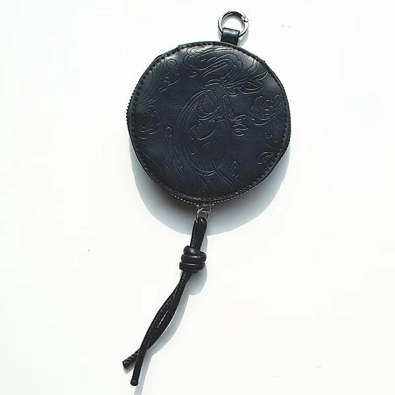 Porte-monnaie BT21 Mini Zero 11CM, accessoire pour fans d'idoles, petit sac rond, porte-clés, pochette noire pour pièces de monnaie, cadeau de collection pour fans, petit sac de rangement