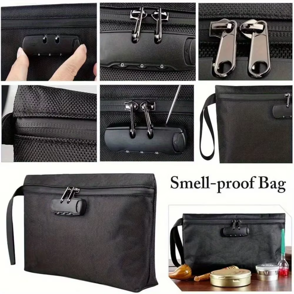 Pochette anti-odeur avec sac de rangement combiné et facile pour les voyages et les utilisations à la maison