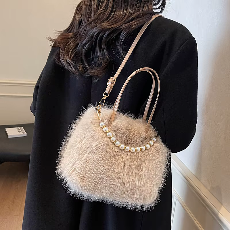 Sac fourre-tout en fausse fourrure pour femmes