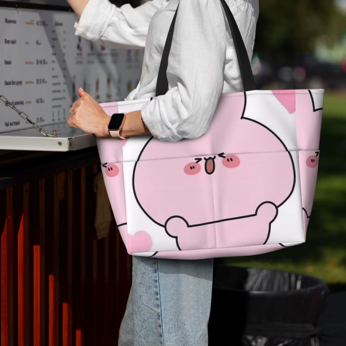Sac fourre-tout de plage Fun Asamimichaan Cute Asamimi