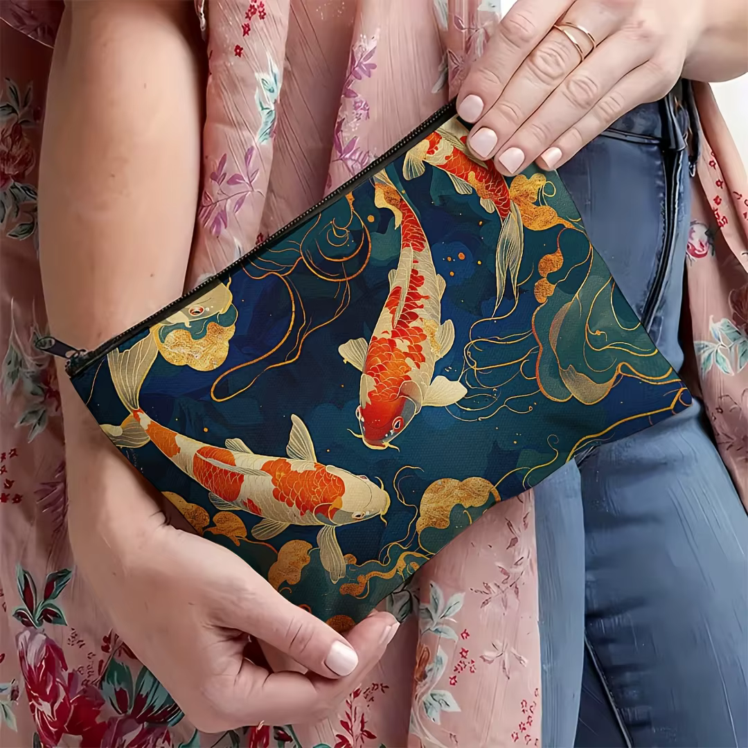 Koi Fish Design Pochette à cosmétiques Sac