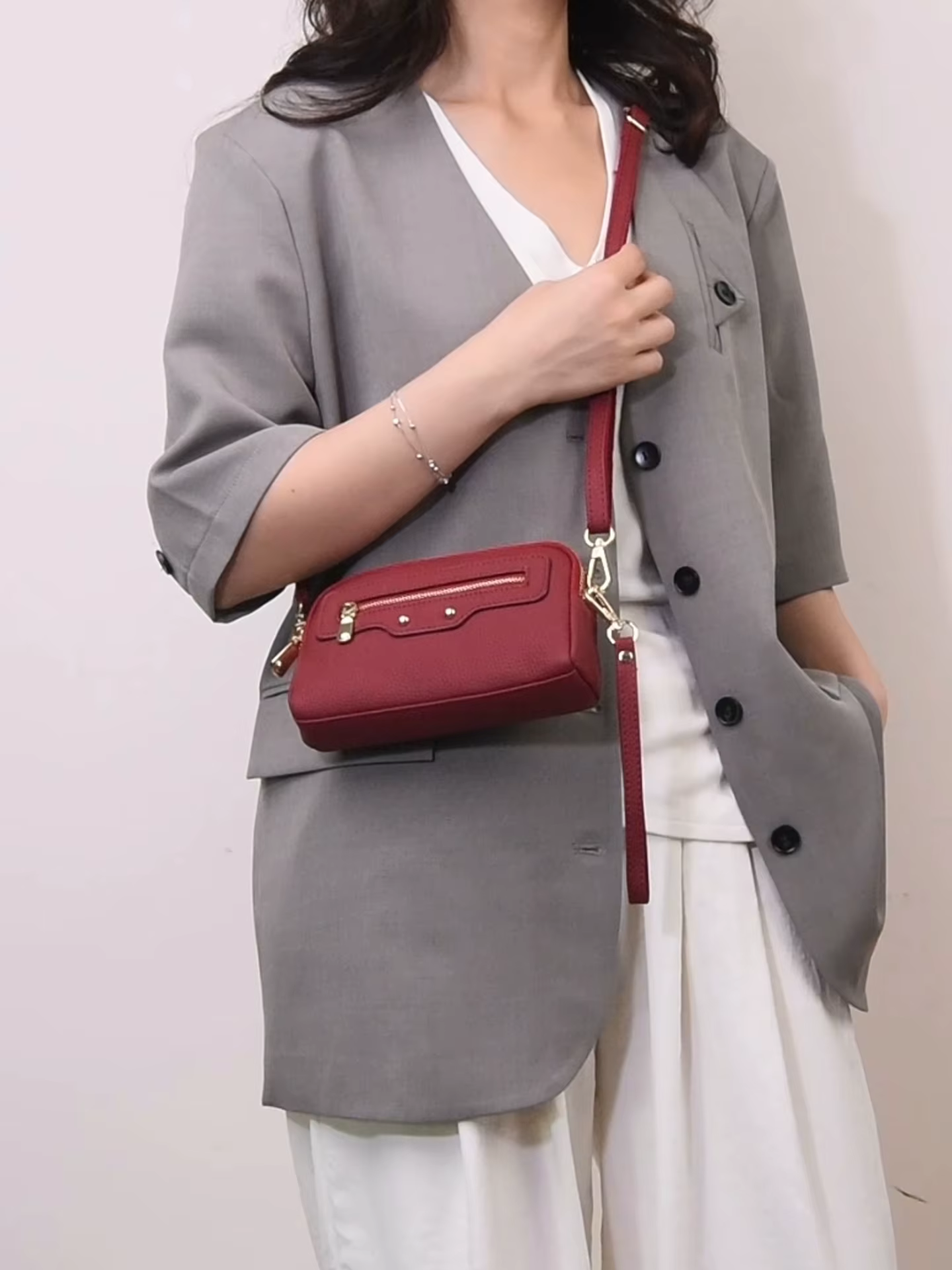 Sac fourre-tout décontracté pour femme en cuir véritable