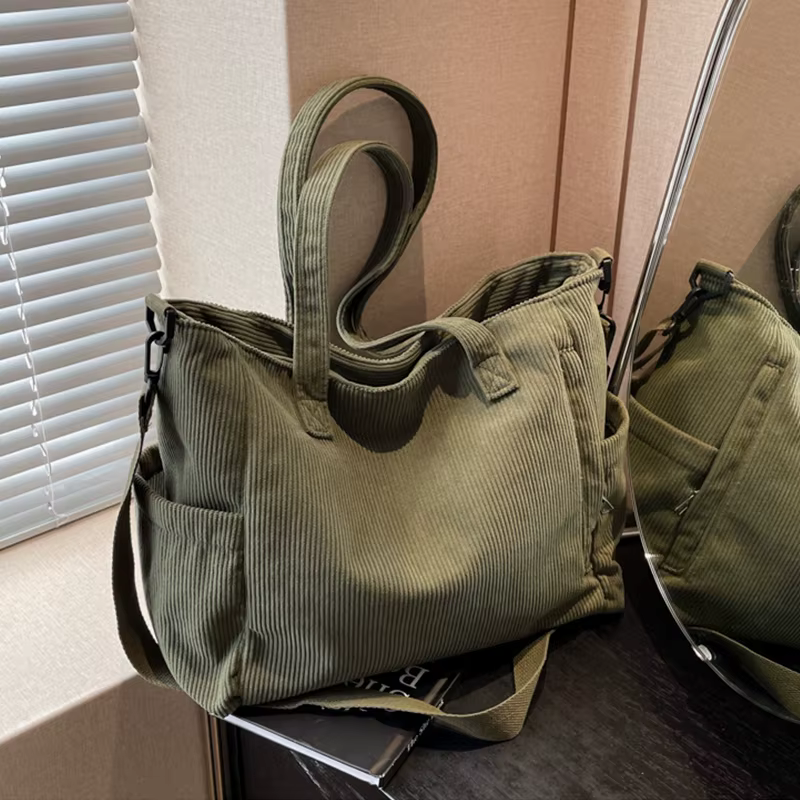Sac à main en velours côtelé pour femmes