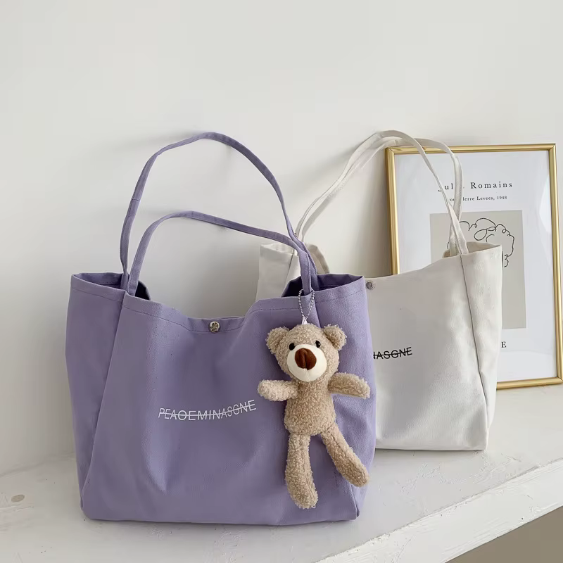 Sac en toile japonais, fourre-tout de grande capacité