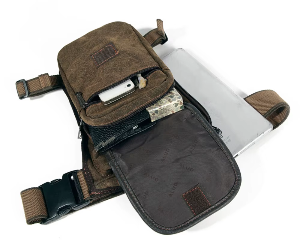Hommes goutte jambe sac taille Fanny Pack moto cavalier tactique militaire messager bandoulière Sports de plein air mâle ceinture hanche Bum sacs