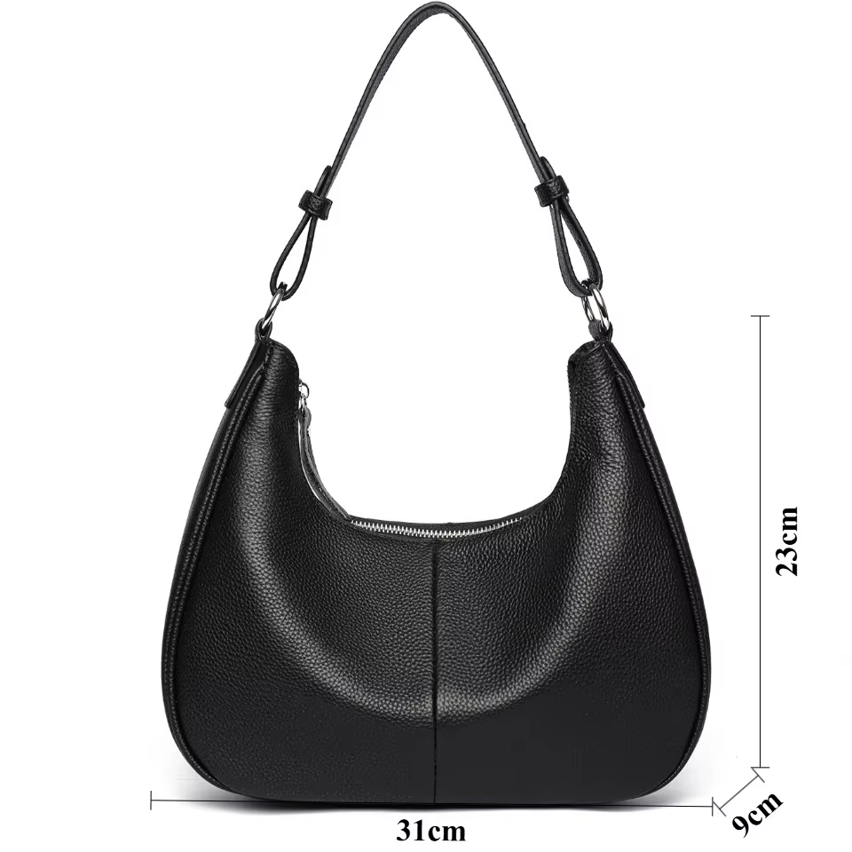 Sacs à bandoulière en cuir de vachette véritable de haute qualité pour femmes